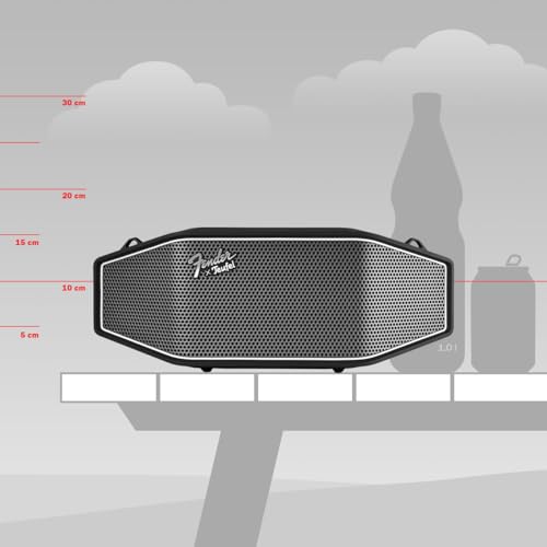Portable Wireless Bluetooth Speaker with Subwoofer (Black & Steel) T368599