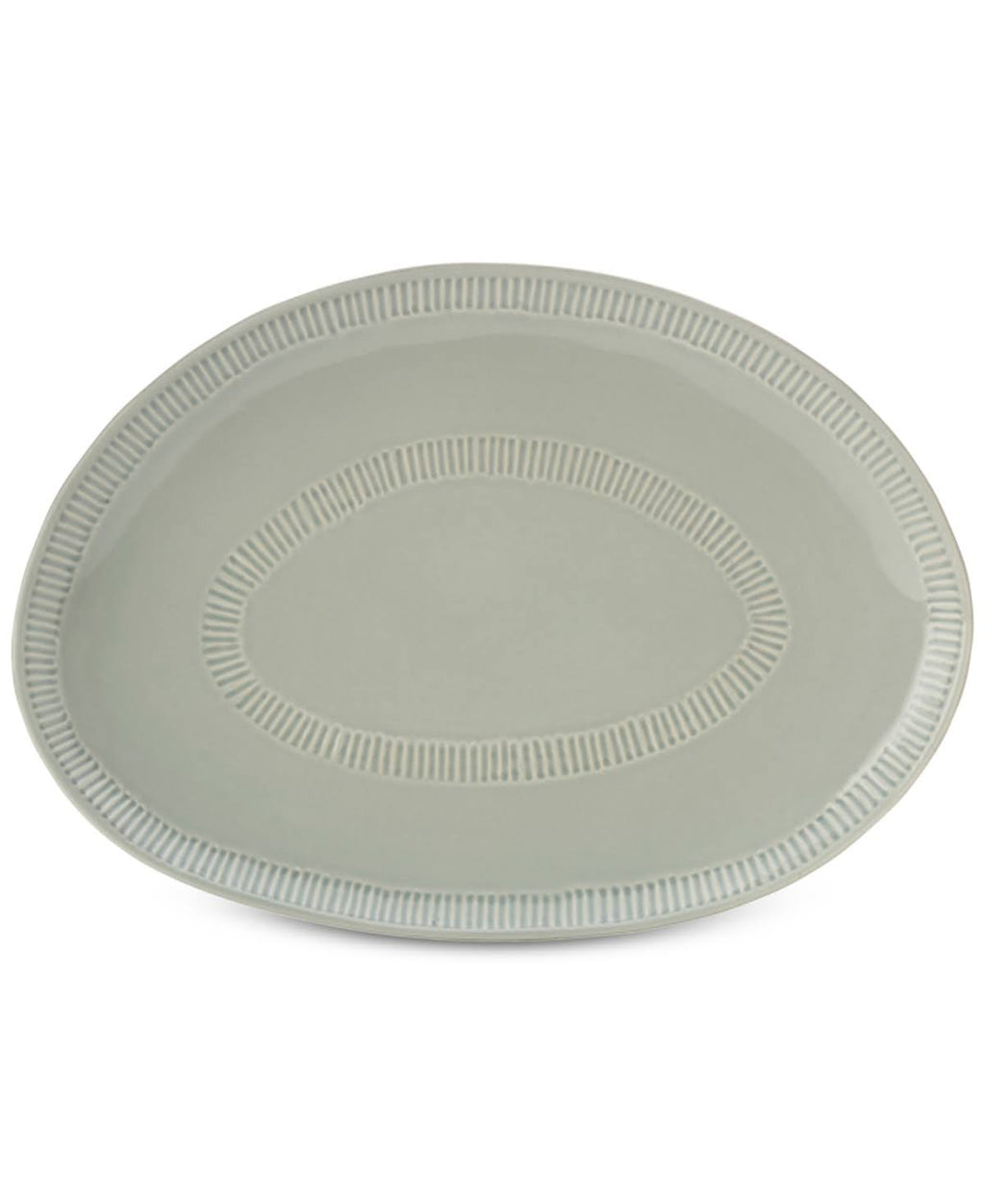 Grey Oval Platter Q9242