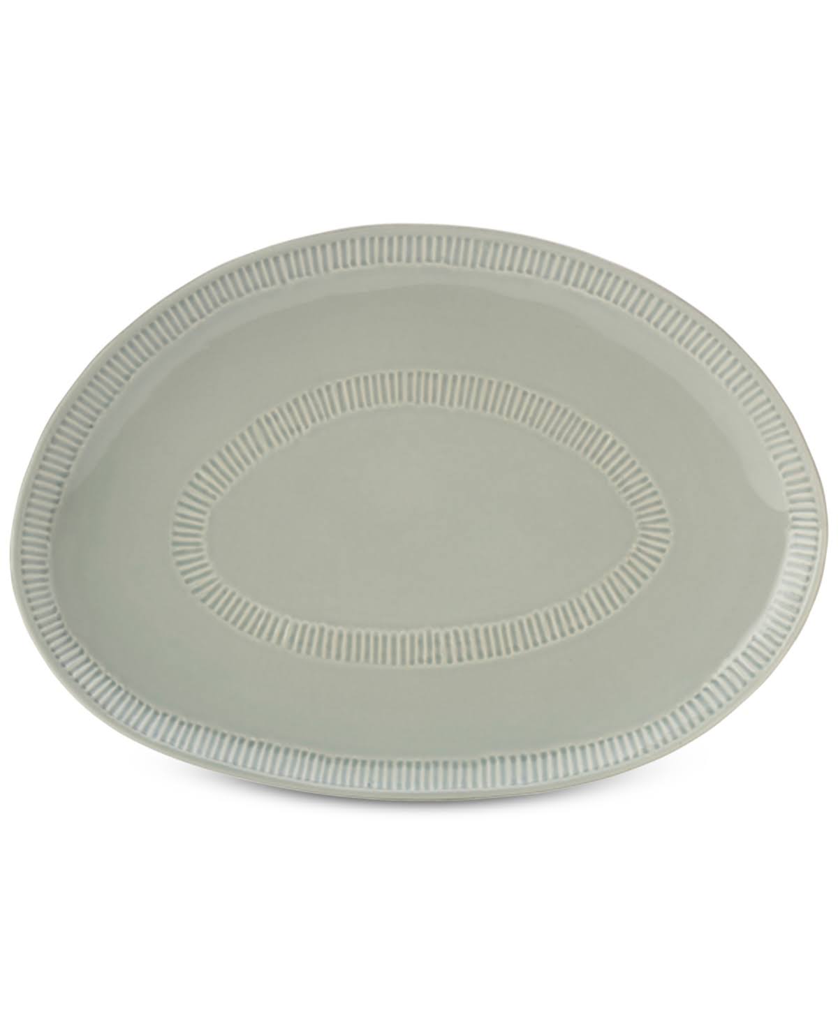 Grey Oval Platter Q9242