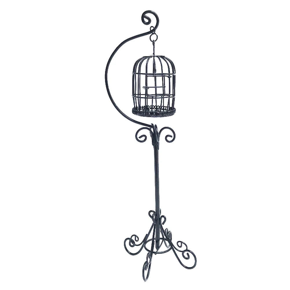 1:12 Metal Bird Cage Dollhouse Decoration T22544