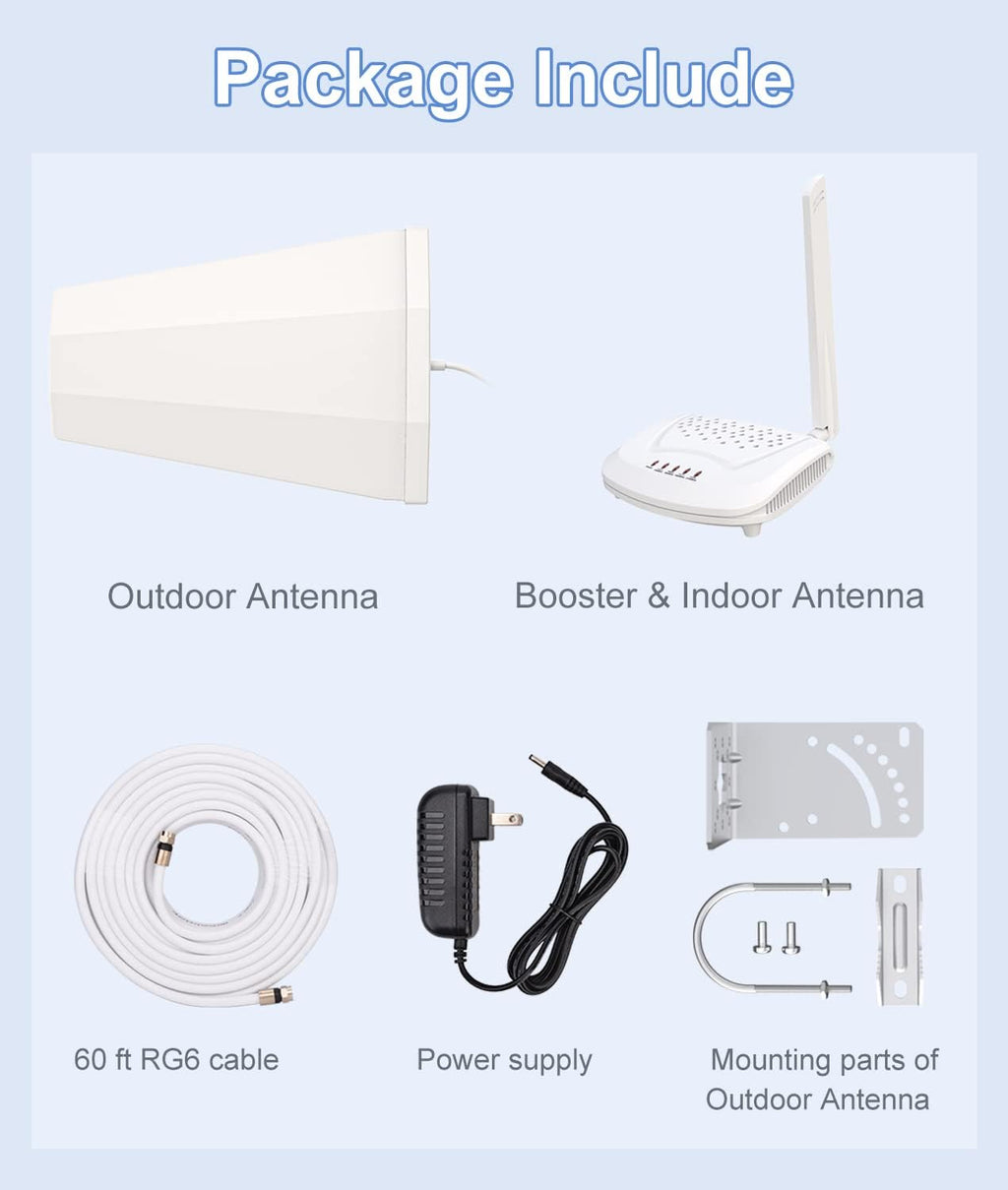 Cell Phone Signal Booster, 5 Band, 3G 4G LTE E861008