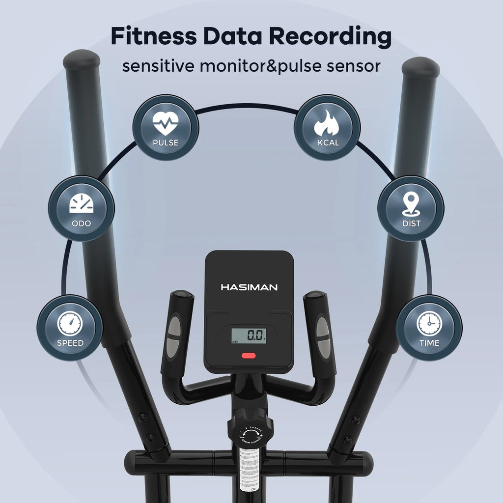 Magnetic Elliptical Exercise Machine with Pulse Rate Grips D675845