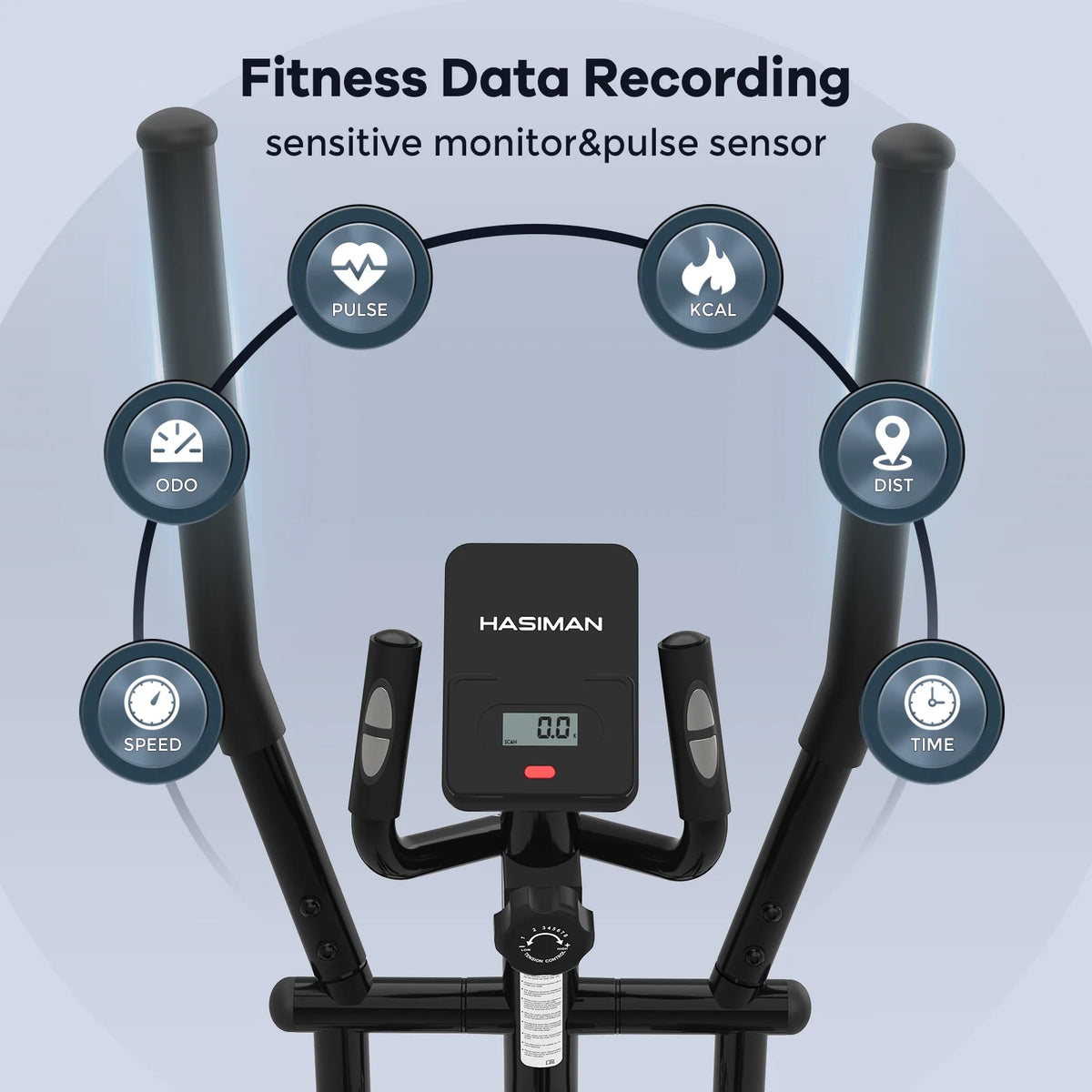 Magnetic Elliptical Exercise Machine with Pulse Rate Grips D675845