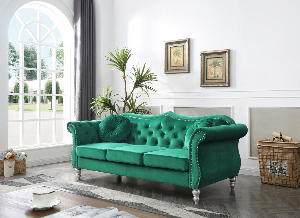 Green Velvet Sofa T1487