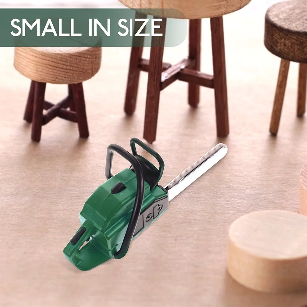 10 Pcs Dollhouse Chainsaw Ornament Models Miniature Toy Decorations H143
