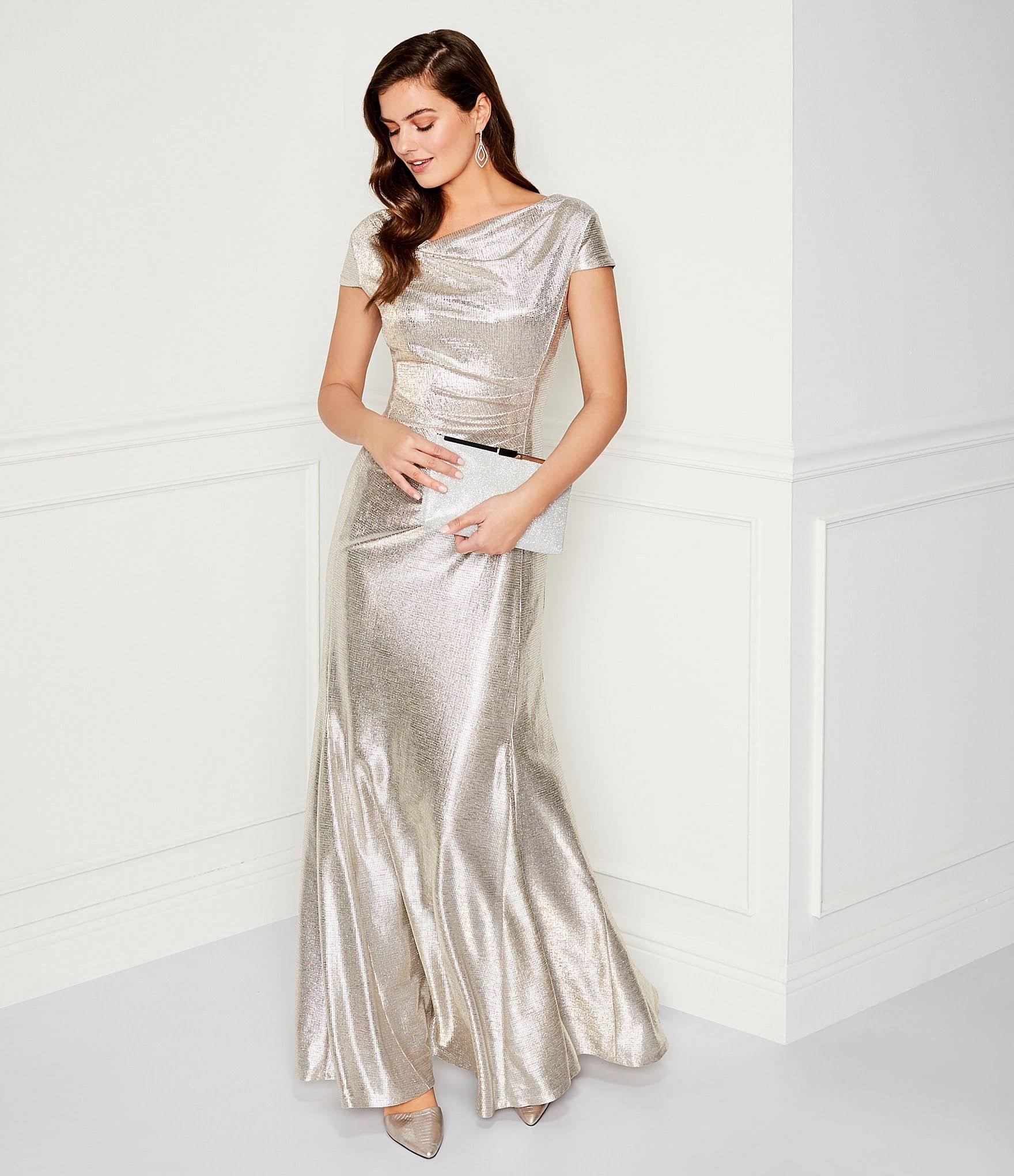 Metallic Knit Gown S911