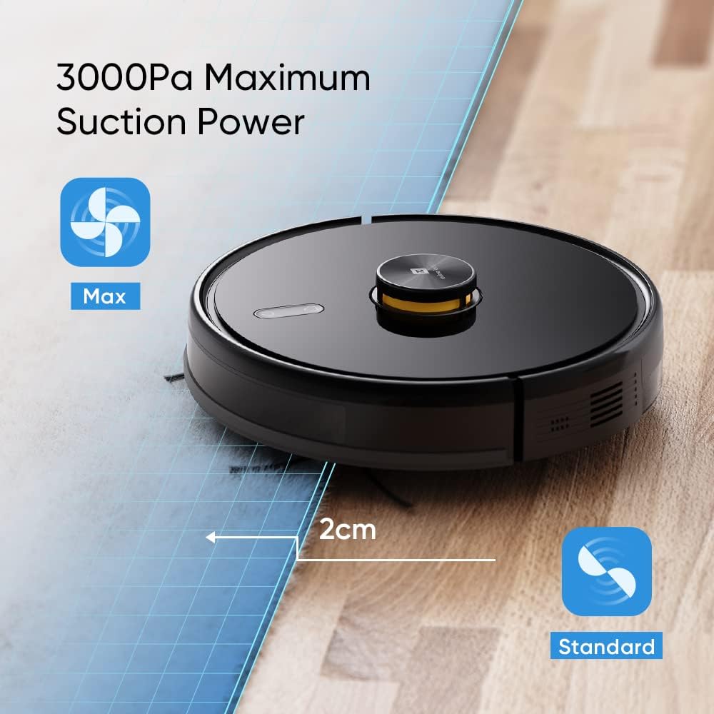 realme Robot Vacuum Cleaner with Lidar Navigation, 3000pa Suction, 180min Runtime Q75886