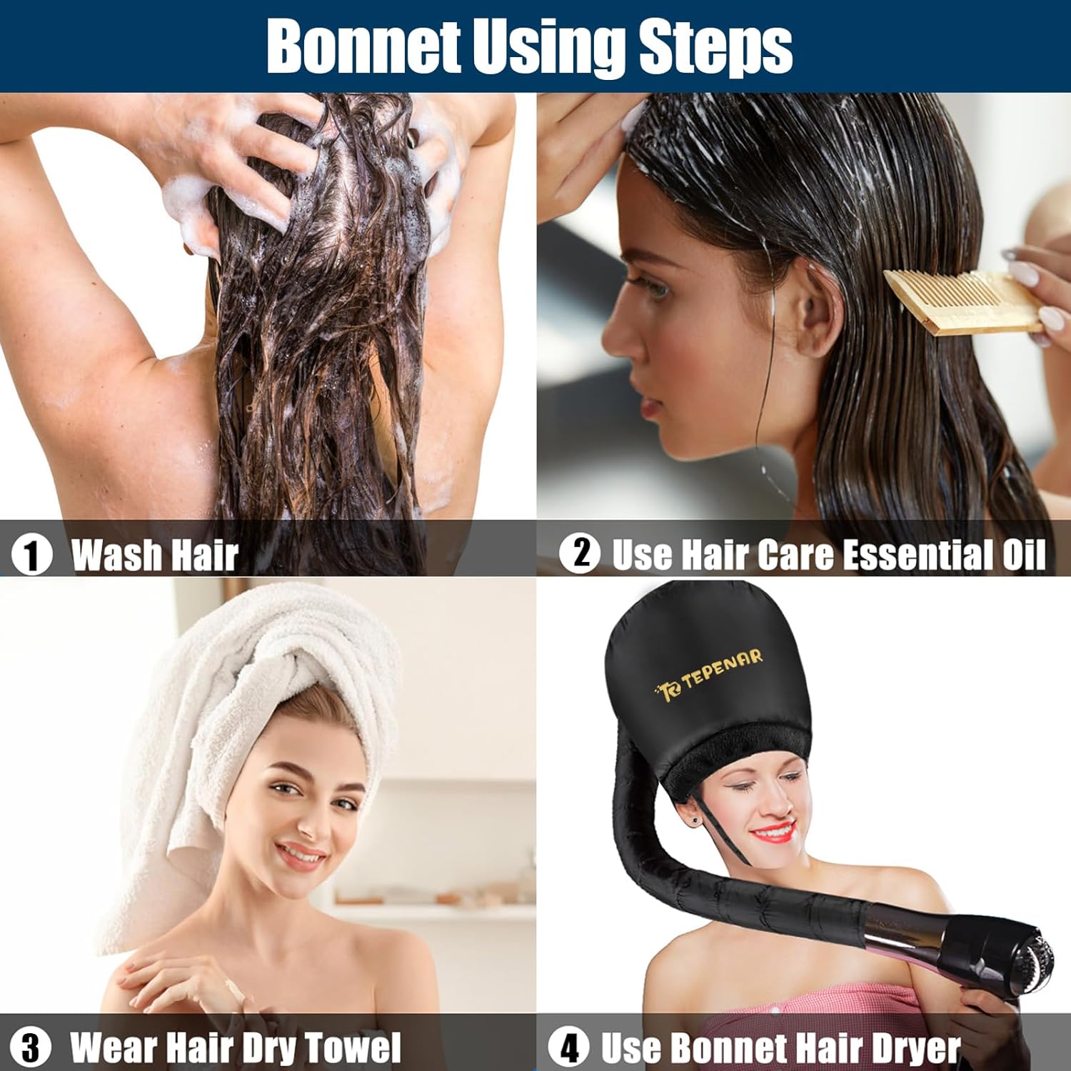 Extra Large Soft Adjustable Bonnet Hair Dryer Attachment O629
