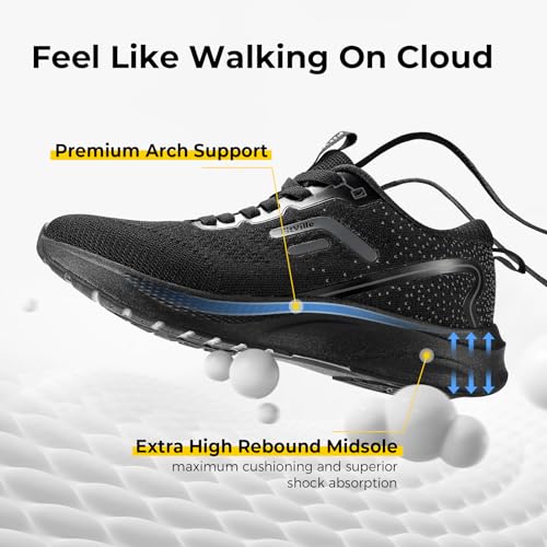 Mens Wide Width Walking Sneakers with Arch Support E230696
