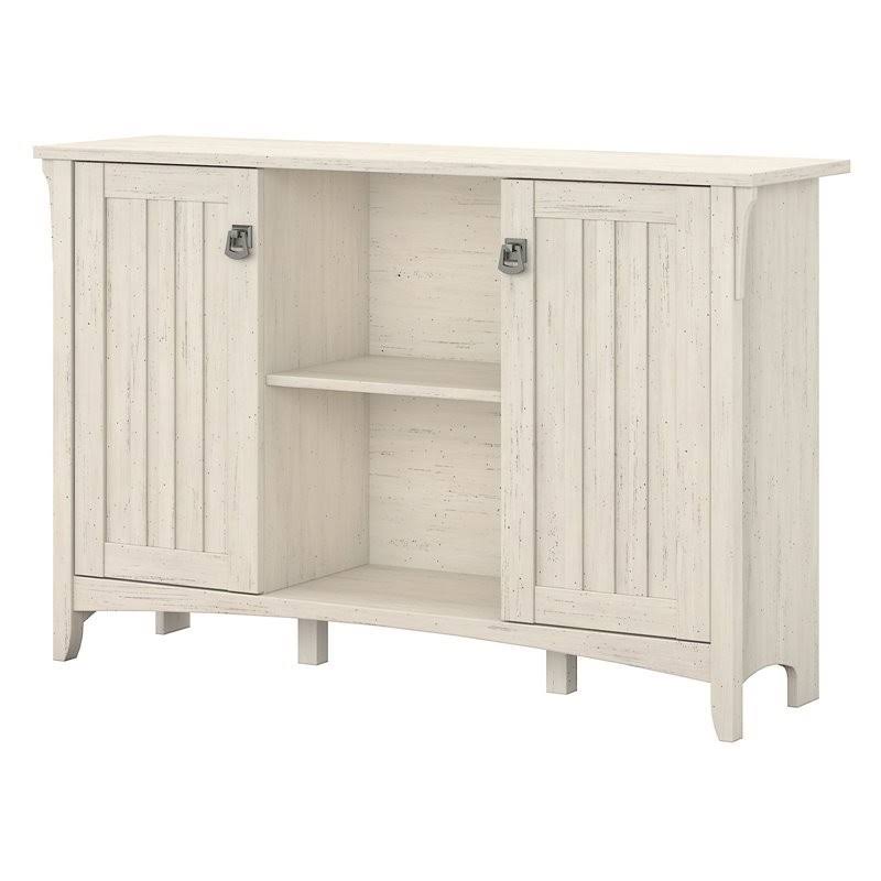 Antique White Storage Cabinet with Doors J78458