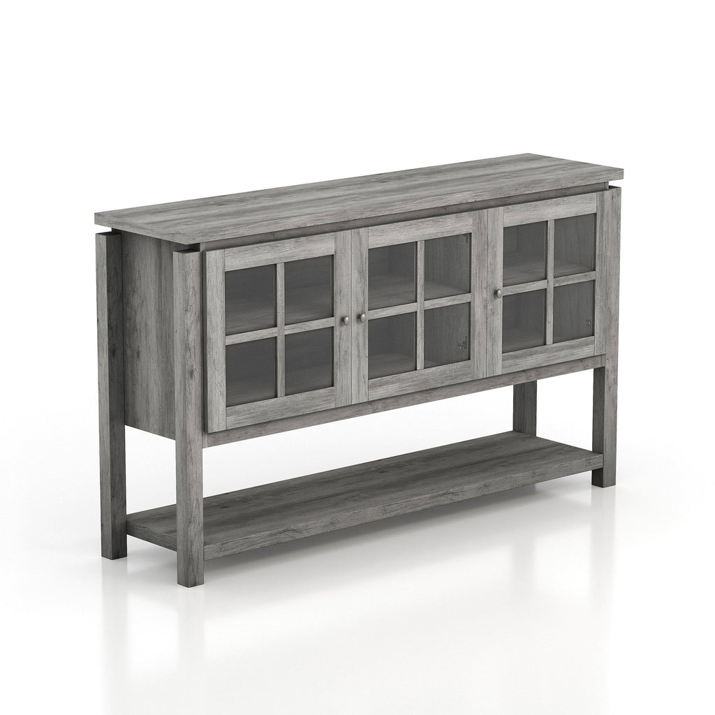 Gray Contemporary Buffet Table P589815
