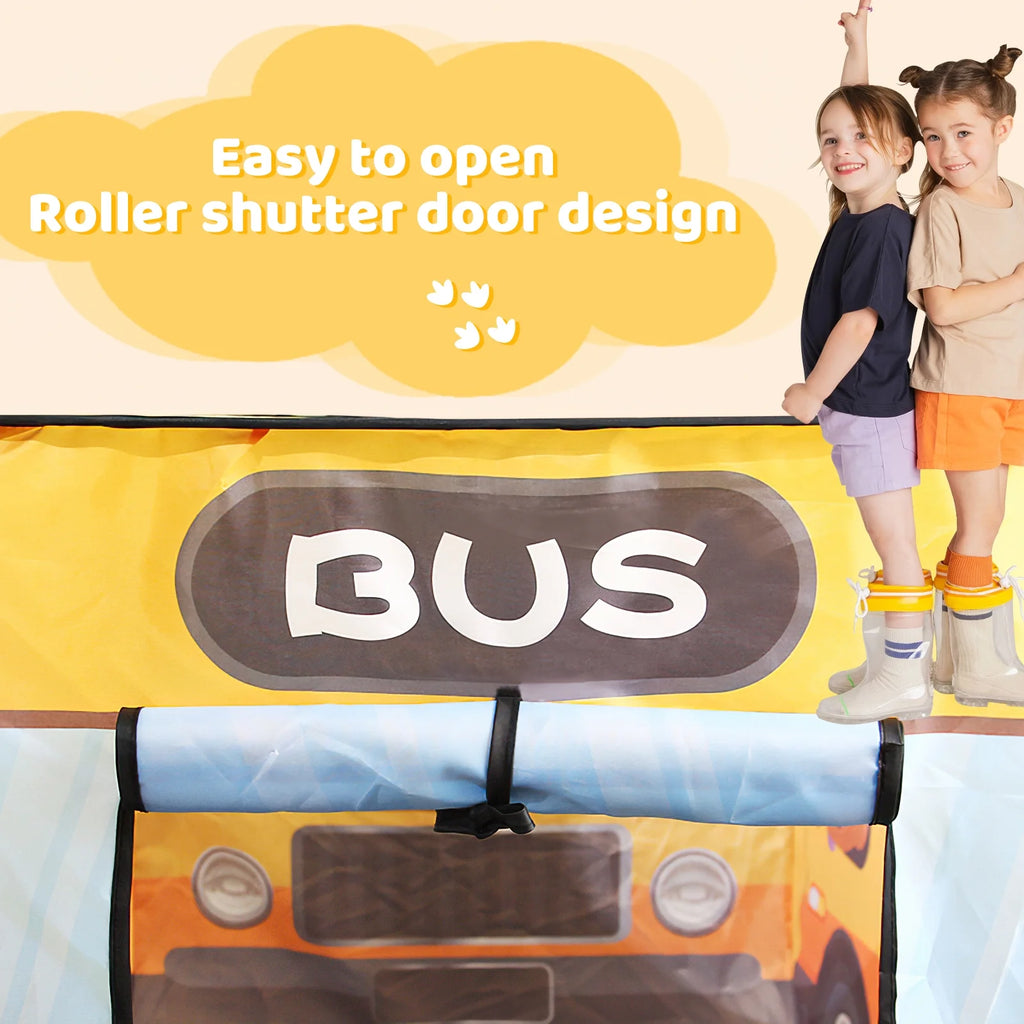 Yellow Pop up Play Tent with 2 Openings, Polyester, 44.46 x 28 x 29.25 inch U85101