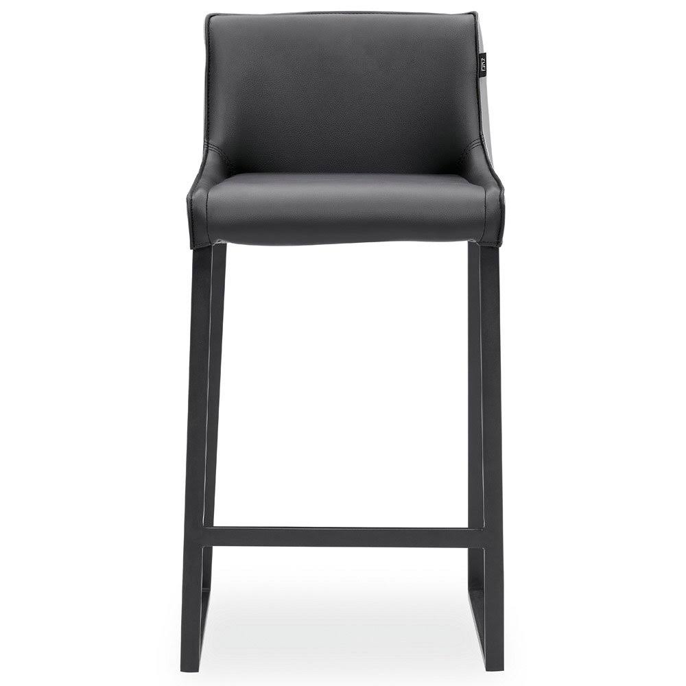 Black and Dark Gray Leatherette Counter Stool K9586