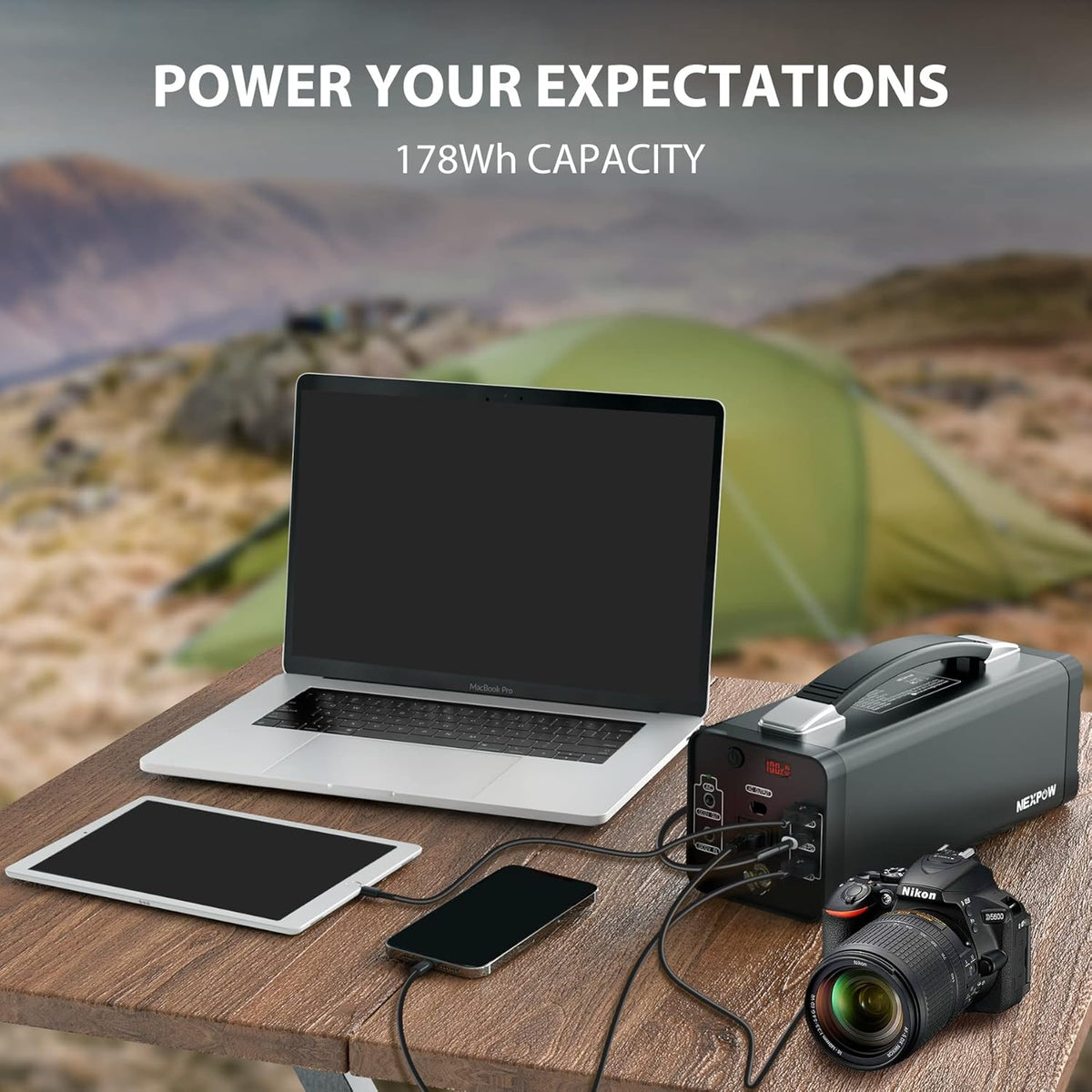 178Wh Portable Power Station with AC Outlet I511