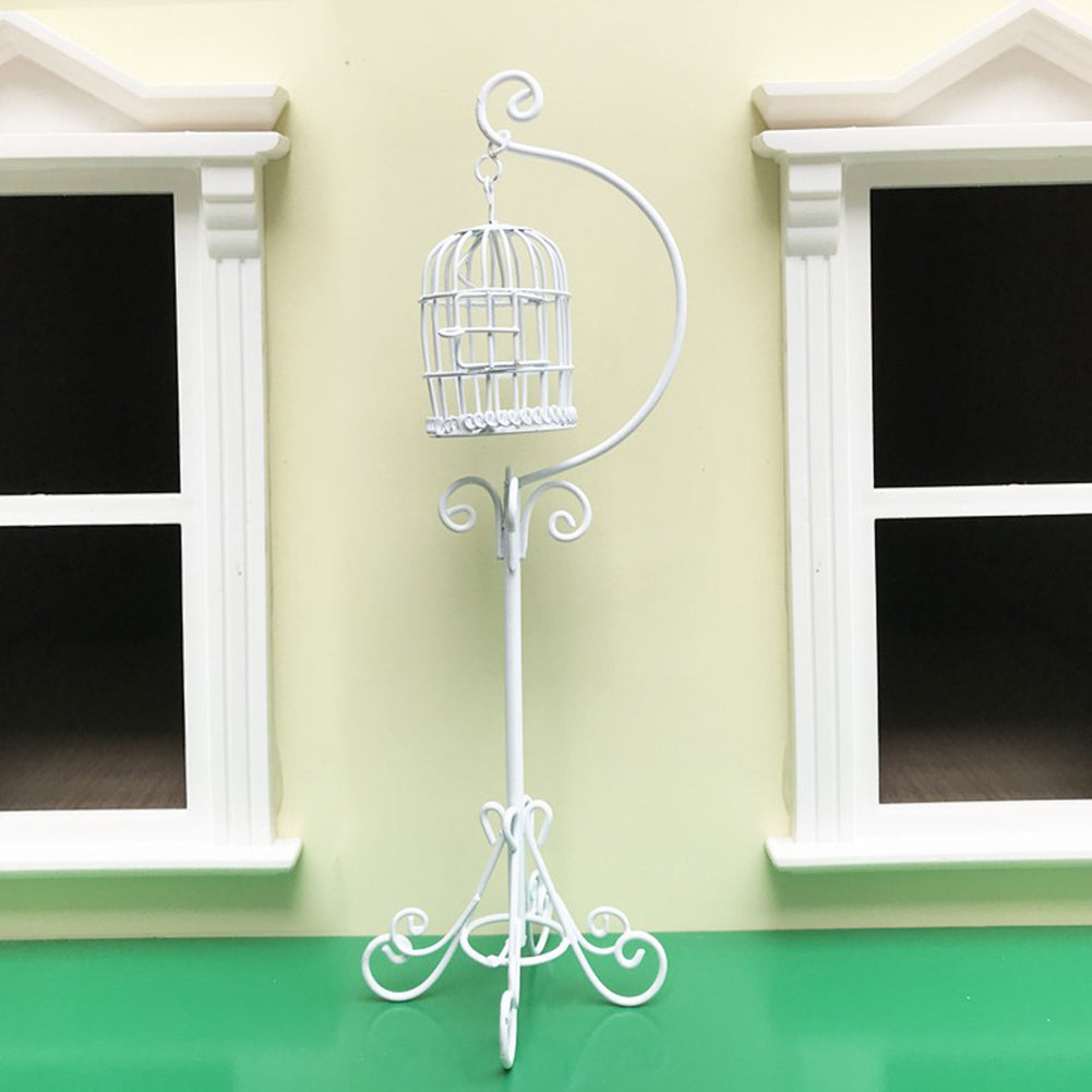 1:12 Metal Bird Cage Dollhouse Decoration T22544