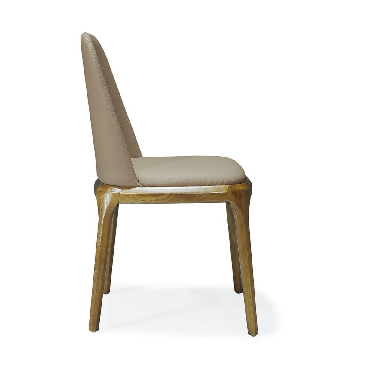 Tan and Walnut Faux Leather Dining Chair R3686