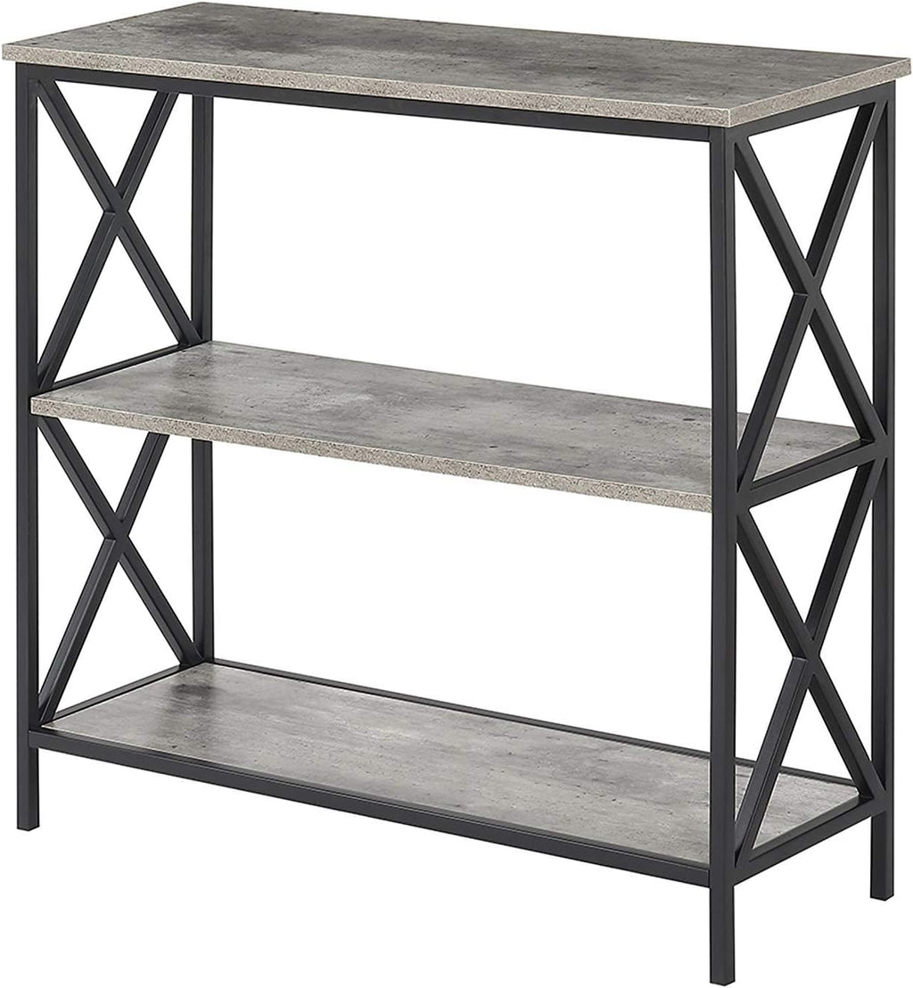 3 Tier Bookcase, Weathered Gray B928456