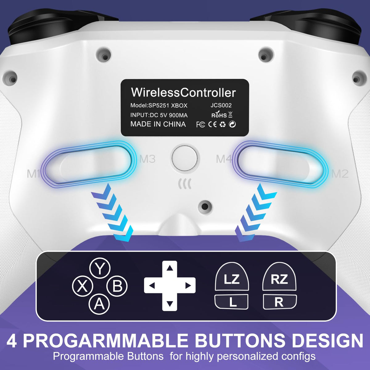 Wireless Xbox Controller with RGB LED Light M82964