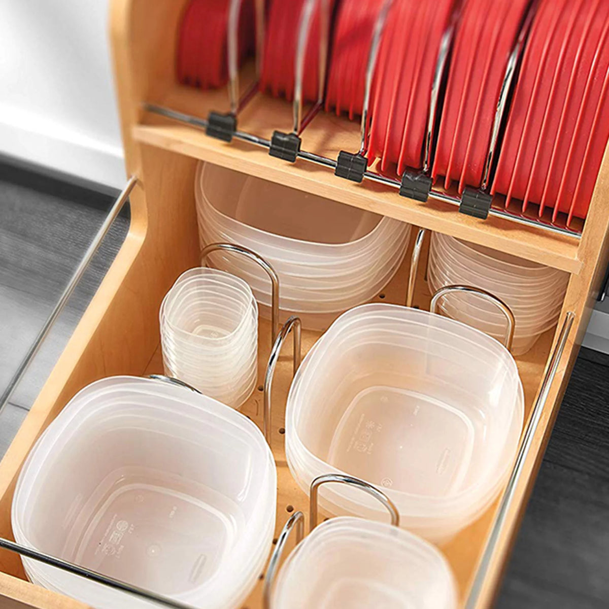 Natural Food Storage Container Organizer A856