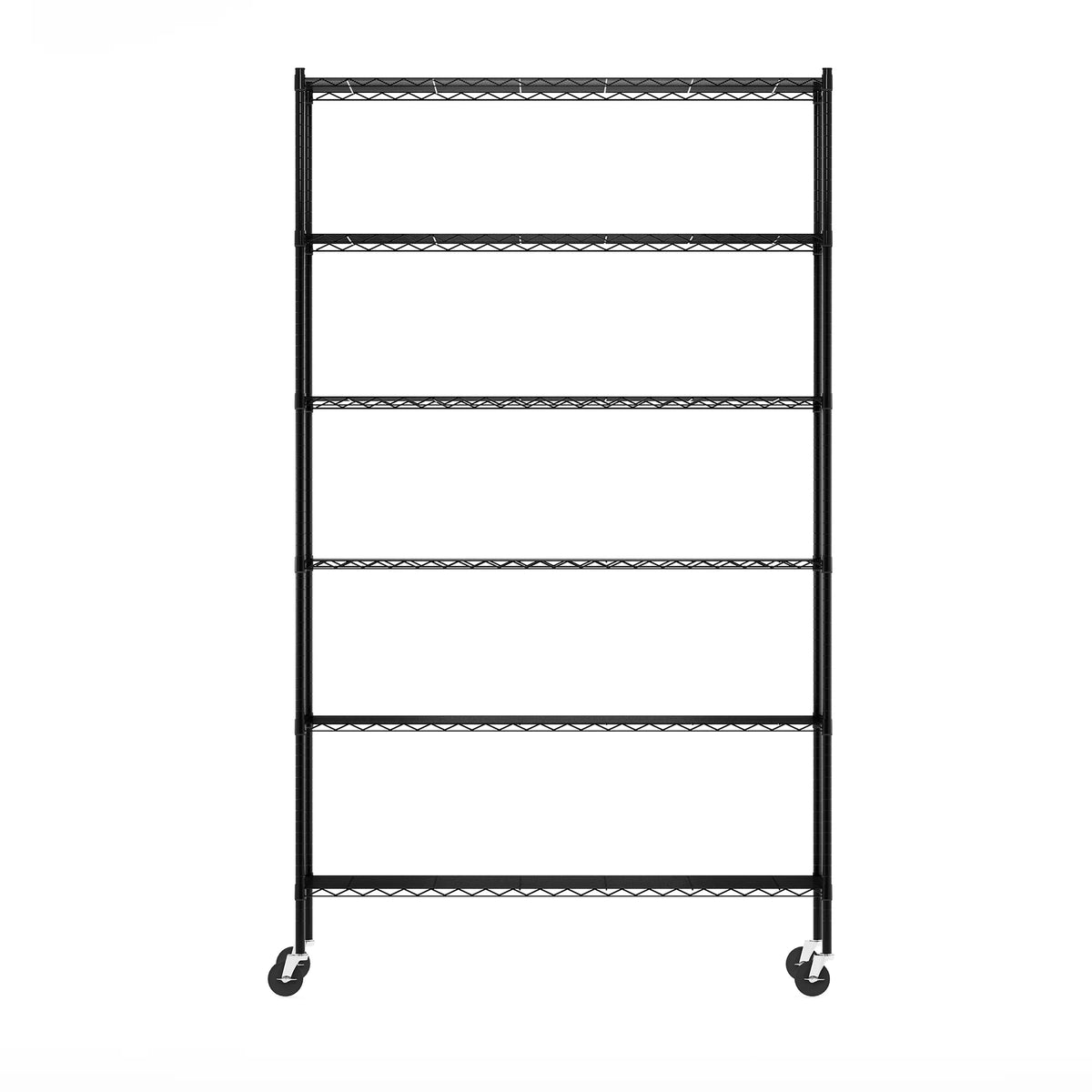 6-Tier Metal Storage Shelf Rack, Black F54753