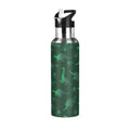 Green Dinosaur Pattern Stainless Steel Insulated Water Bottle with Straw Lid Z67347