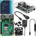 Raspberry Pi 4 8GB Basic Kit with Clear Transparent Fan Cooled Case Q23509