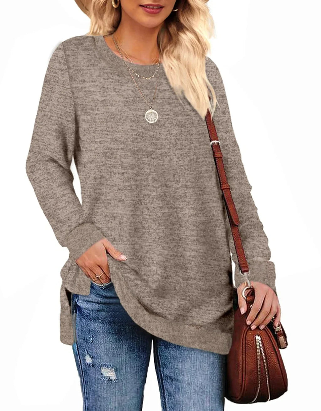 Color Block Long Sleeve Sweatshirt J3473
