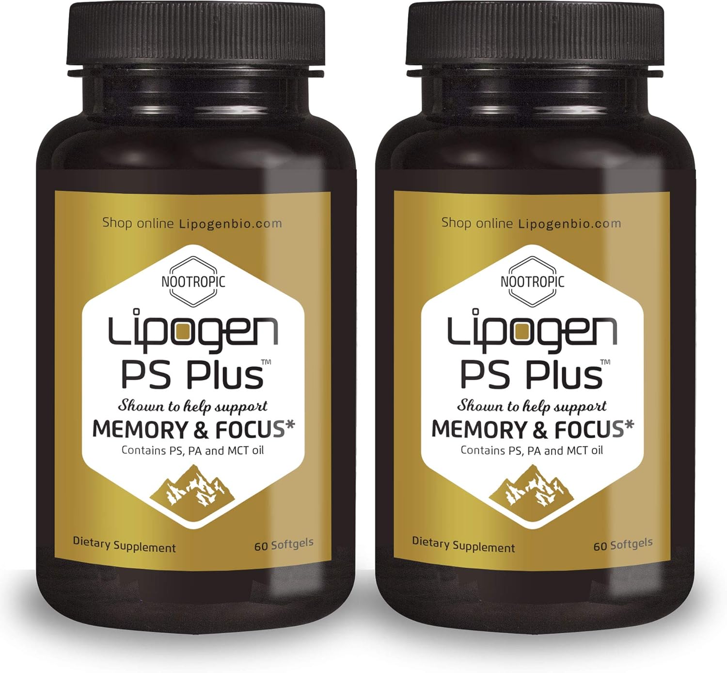 120 softgels Pack of 2 Brain Booster Supplement D2123