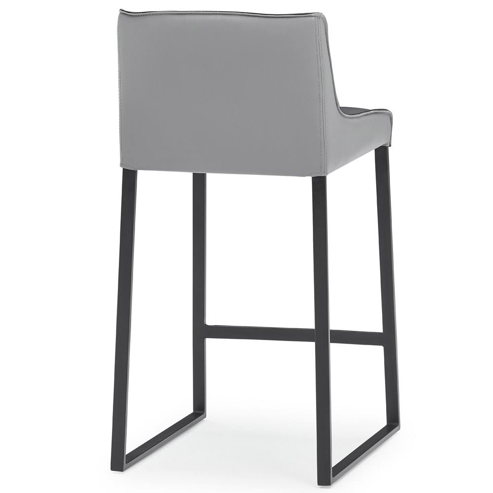 Black and Dark Gray Leatherette Counter Stool K9586