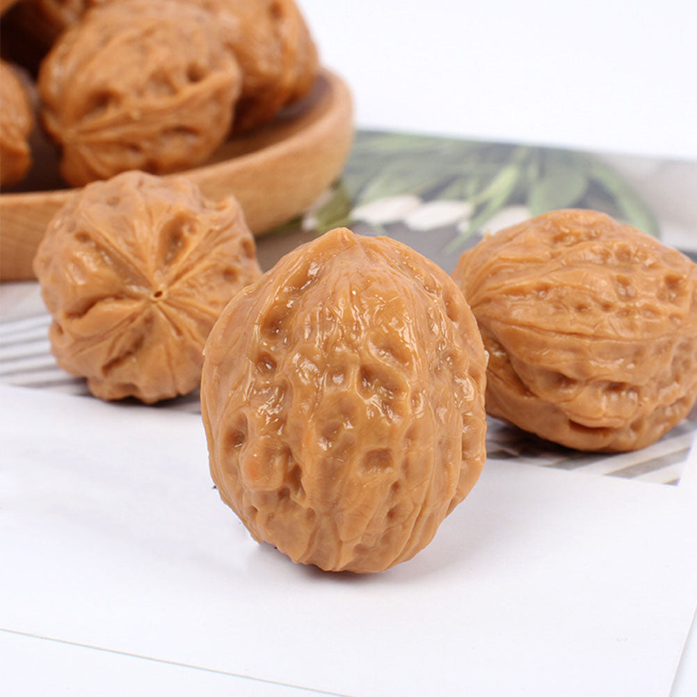 6 Pcs Miniature Artificial Fruit Nuts Decorations B669675