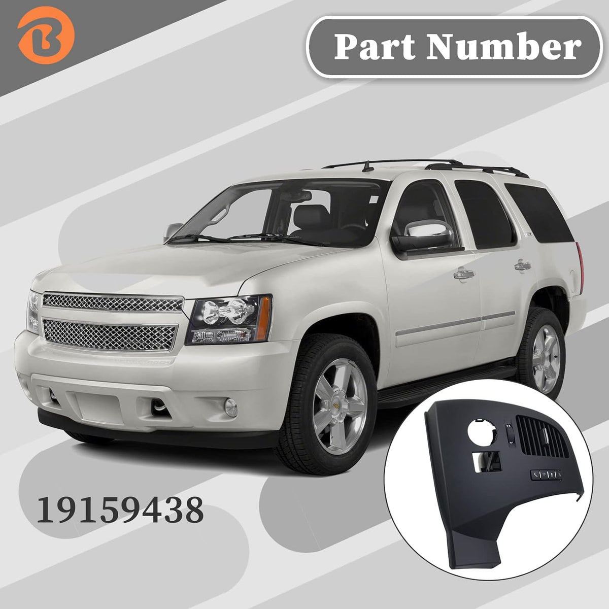 Driver Information Center Control Panel Air Vent Compatible with Chevy Suburban Tahoe Silverado GMC Sierra Yukon XL 1500 2500 3500 HD 2007-2013 Pack of 2 Y6938