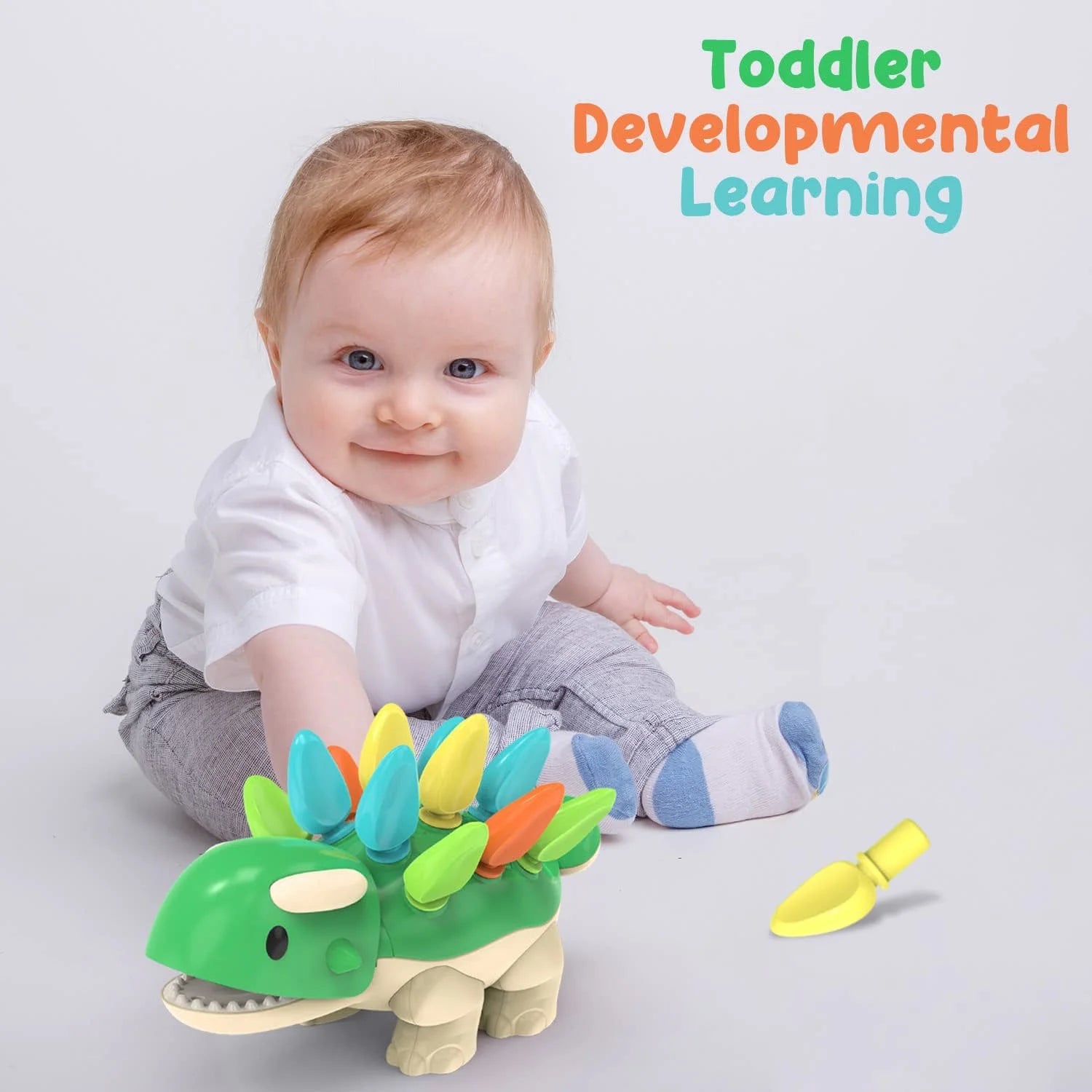 Dinosaur Toy with 12 Spike Quills for Matching Colors N308