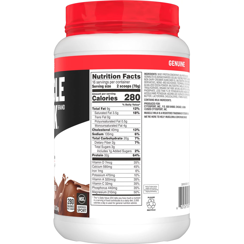 Chocolate Protein Powder, 2.47 Pound, 16 Servings G819030