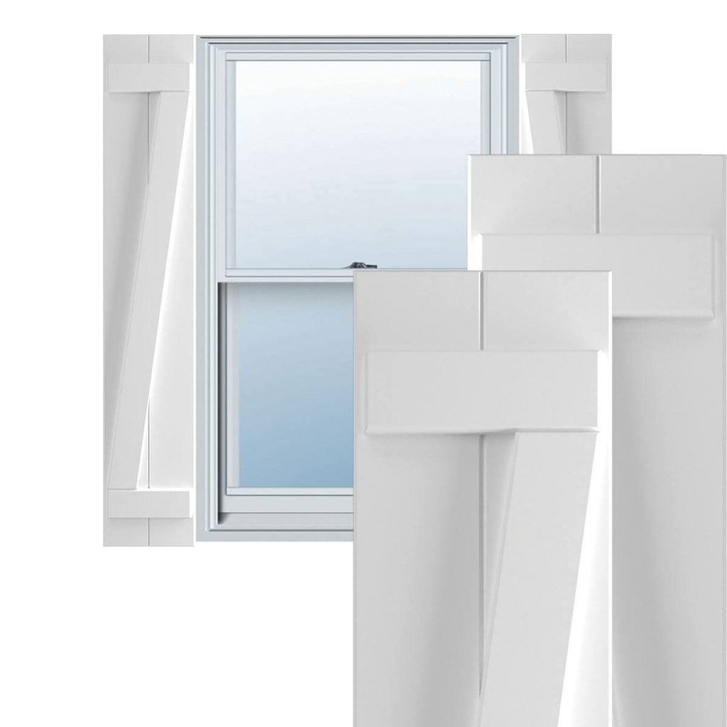 10-3/4x22 x 48x22 PVC Board and Batten Shutters, Unfinished (Per Pair) Q2013