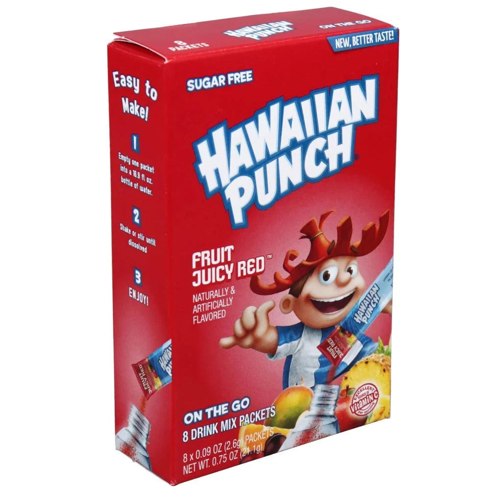 8 Count Fruit Juicy Red Powder Drink Mix H18354
