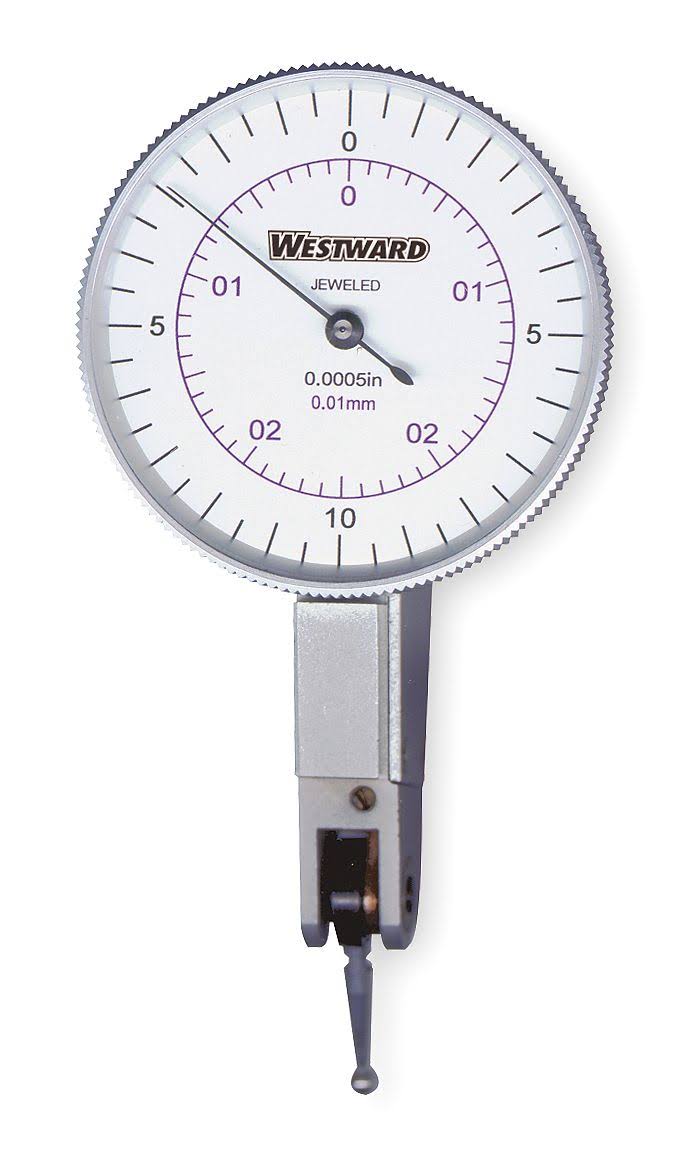 Test Indicator, 1 1/2 in Dia, 0.02 In F109