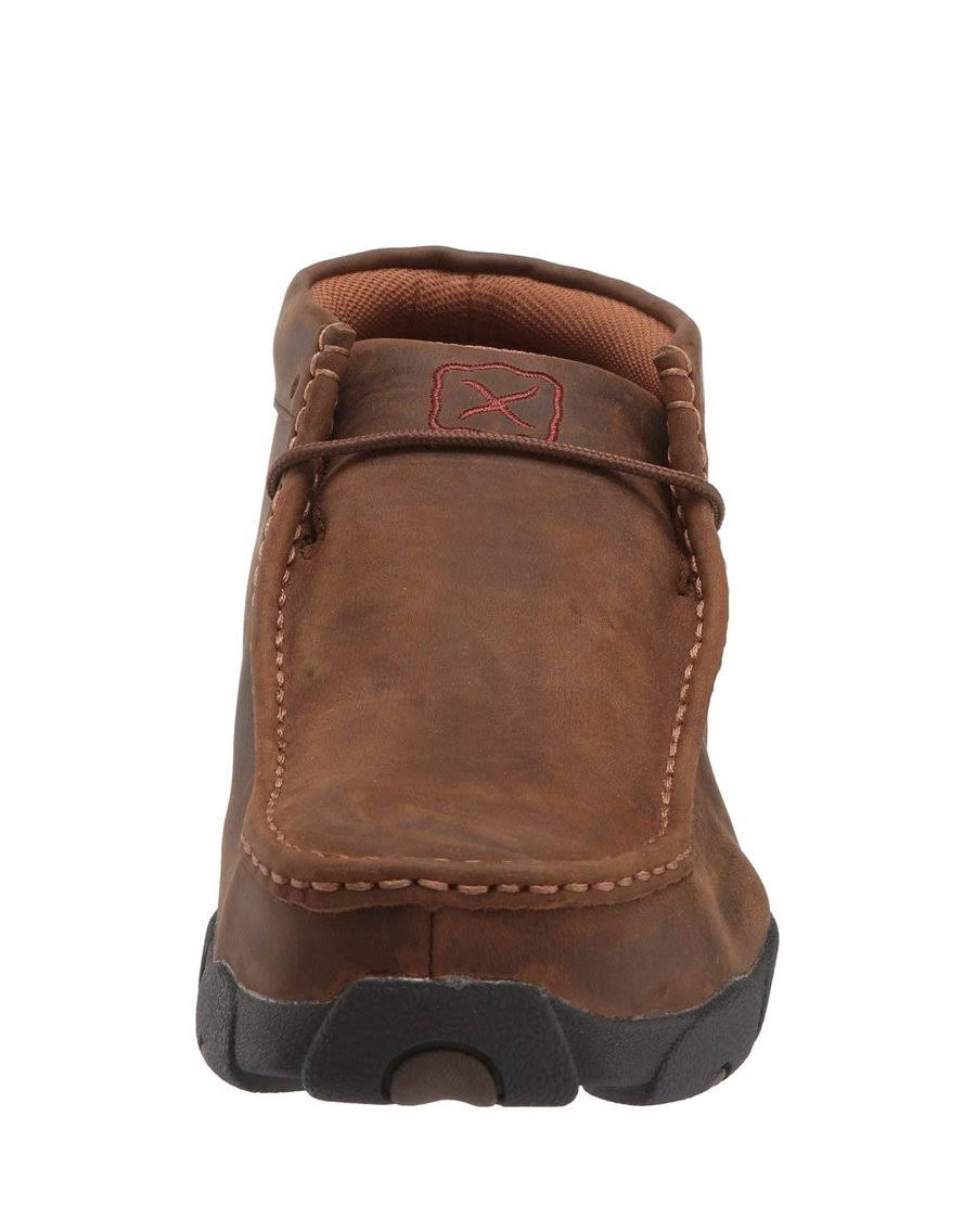 Distressed Saddle Leather Safety Toe Driving Moc T578160