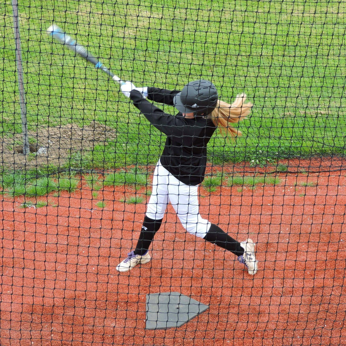 Black Twisted Knotted Polyethylene Batting Cage Nets L57210