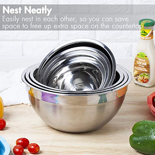 7 Piece Stainless Steel Mixing Bowls Set with Lids E2886