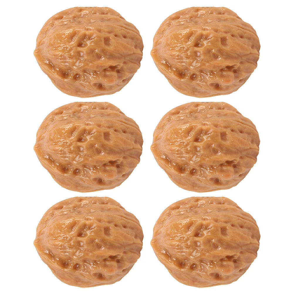 6 Pcs Miniature Artificial Fruit Nuts Decorations B669675