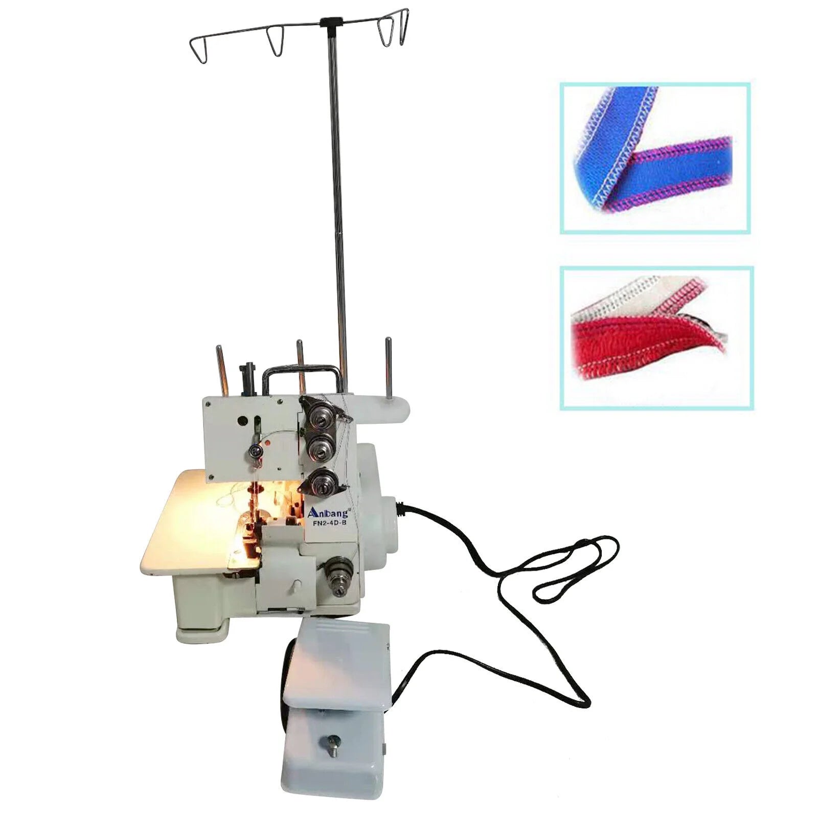 Serger Overlock Sewing Machine with Foot Controller Four Lines R508