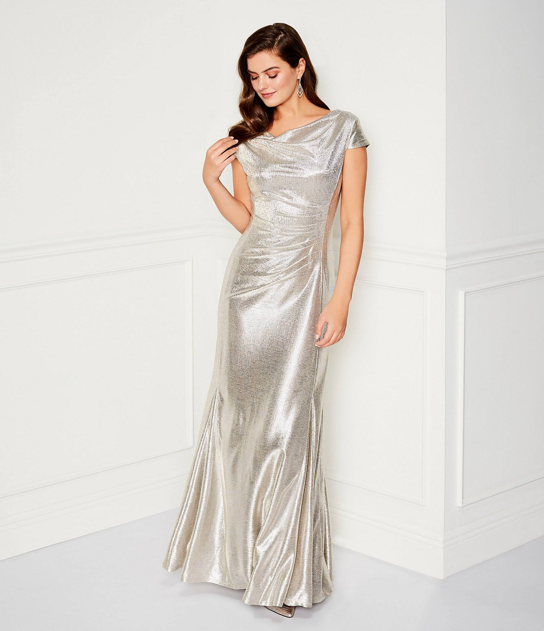 Metallic Knit Gown S911