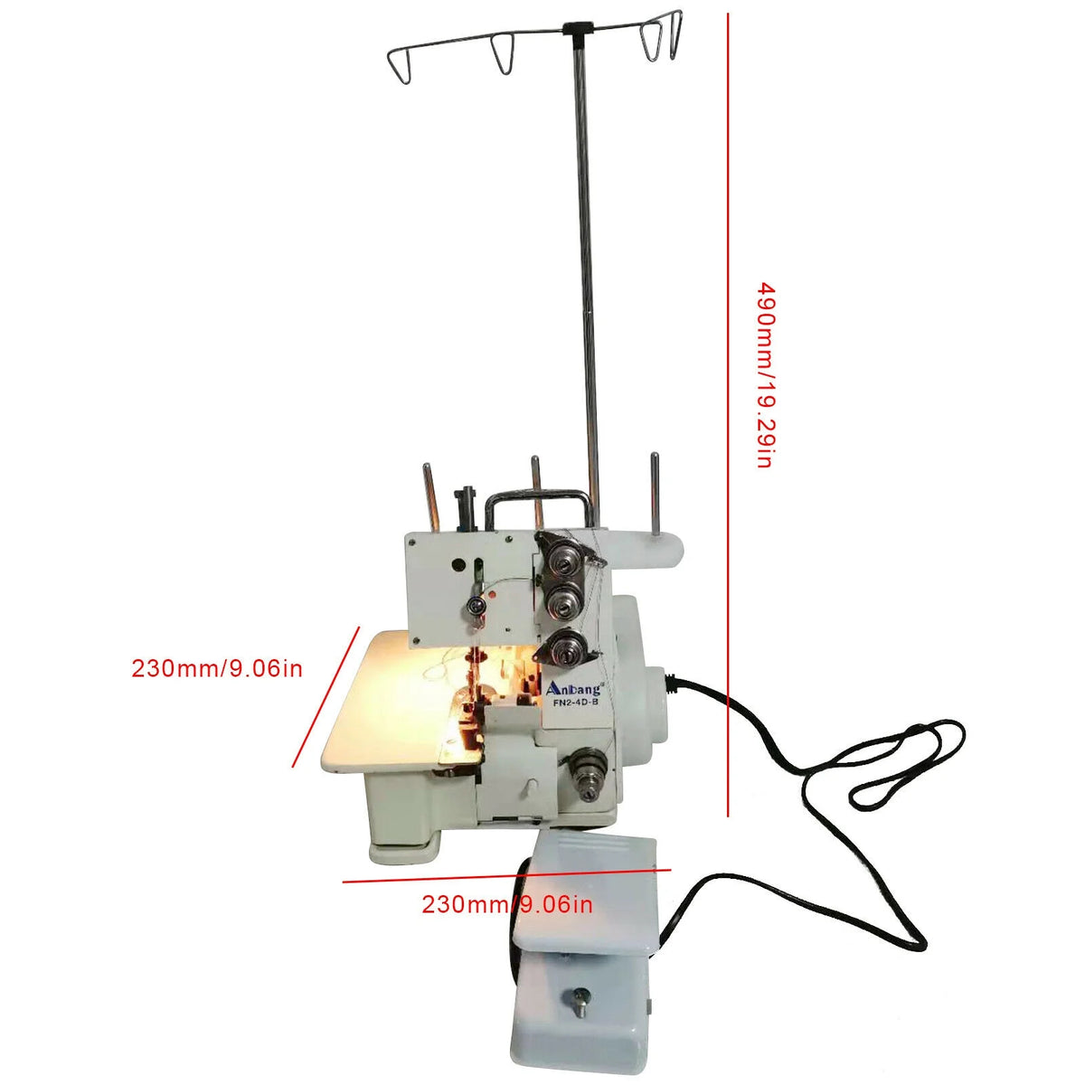 Serger Overlock Sewing Machine with Foot Controller Four Lines R508