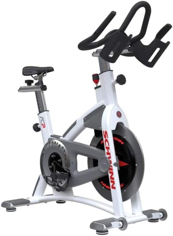White Indoor Bike with Carbon Blue Belt Drive O6198