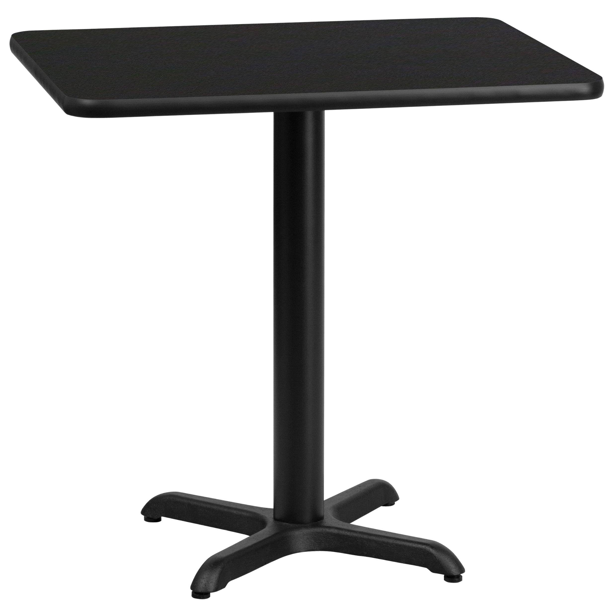 Rectangular Natural Laminate Table Top with Table Height Base S4805
