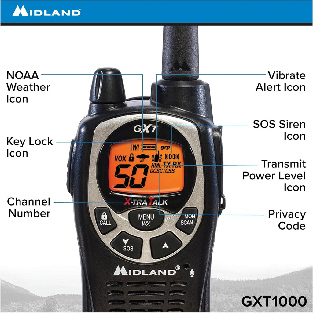 12 Radios GMRS Walkie Talkie with NOAA Weather Alert G582