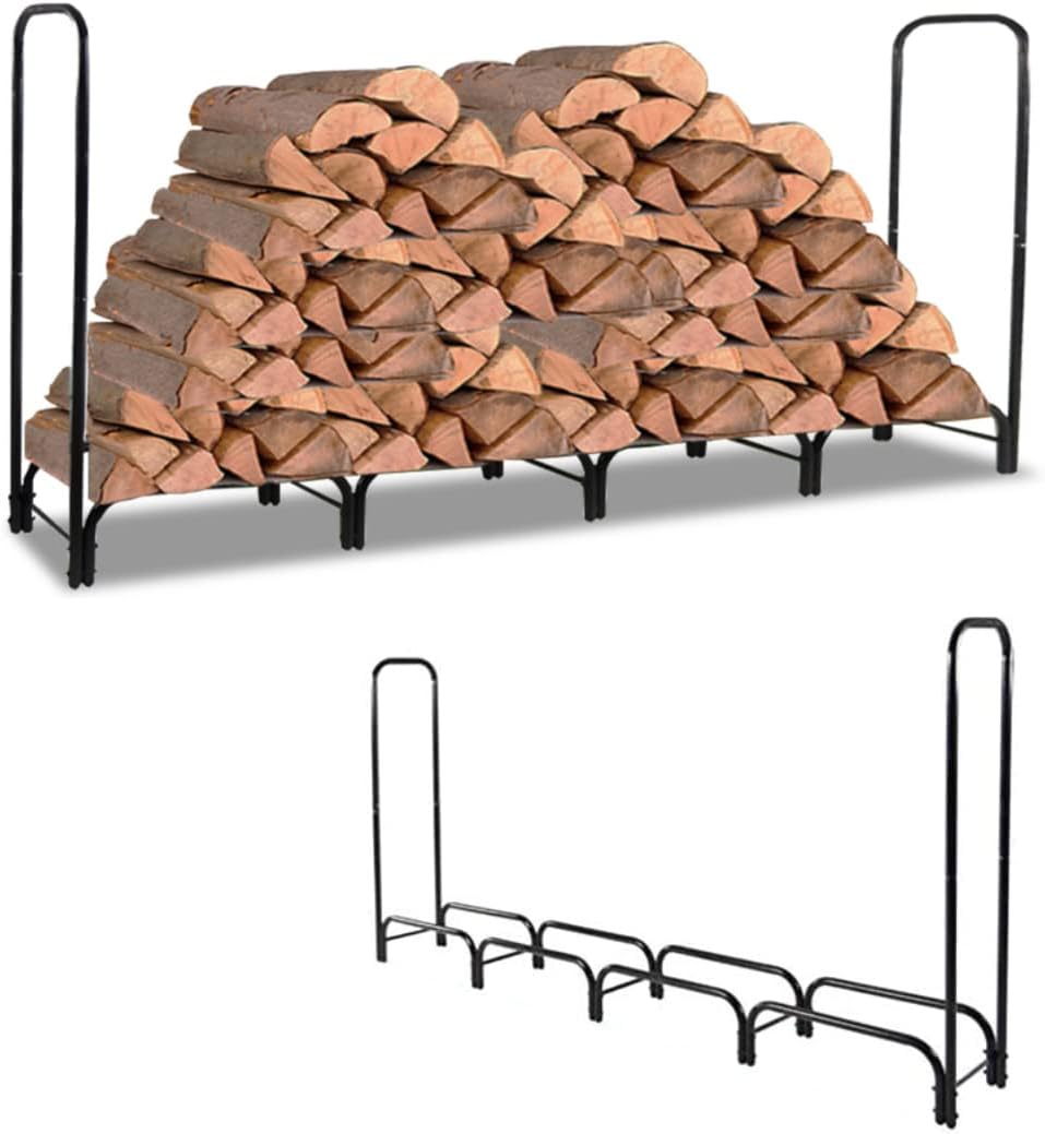 Black 8ft Firewood Rack D113