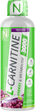 L-Carnitine 3000mg, No Sugar, Gluten Free, Grape Crush, 31 Servings R7777