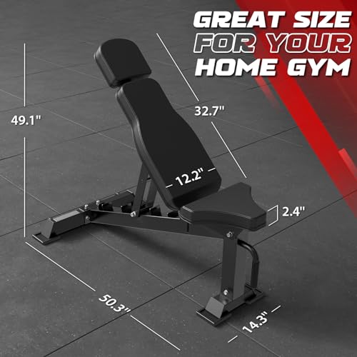 2200lbs Squat Rack with LAT-Pull Down System & Cable Crossover Machine with Adjustable Weight Bench Z2094
