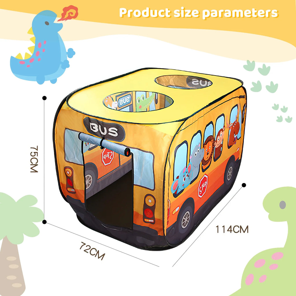 Yellow Pop up Play Tent with 2 Openings, Polyester, 44.46 x 28 x 29.25 inch U85101
